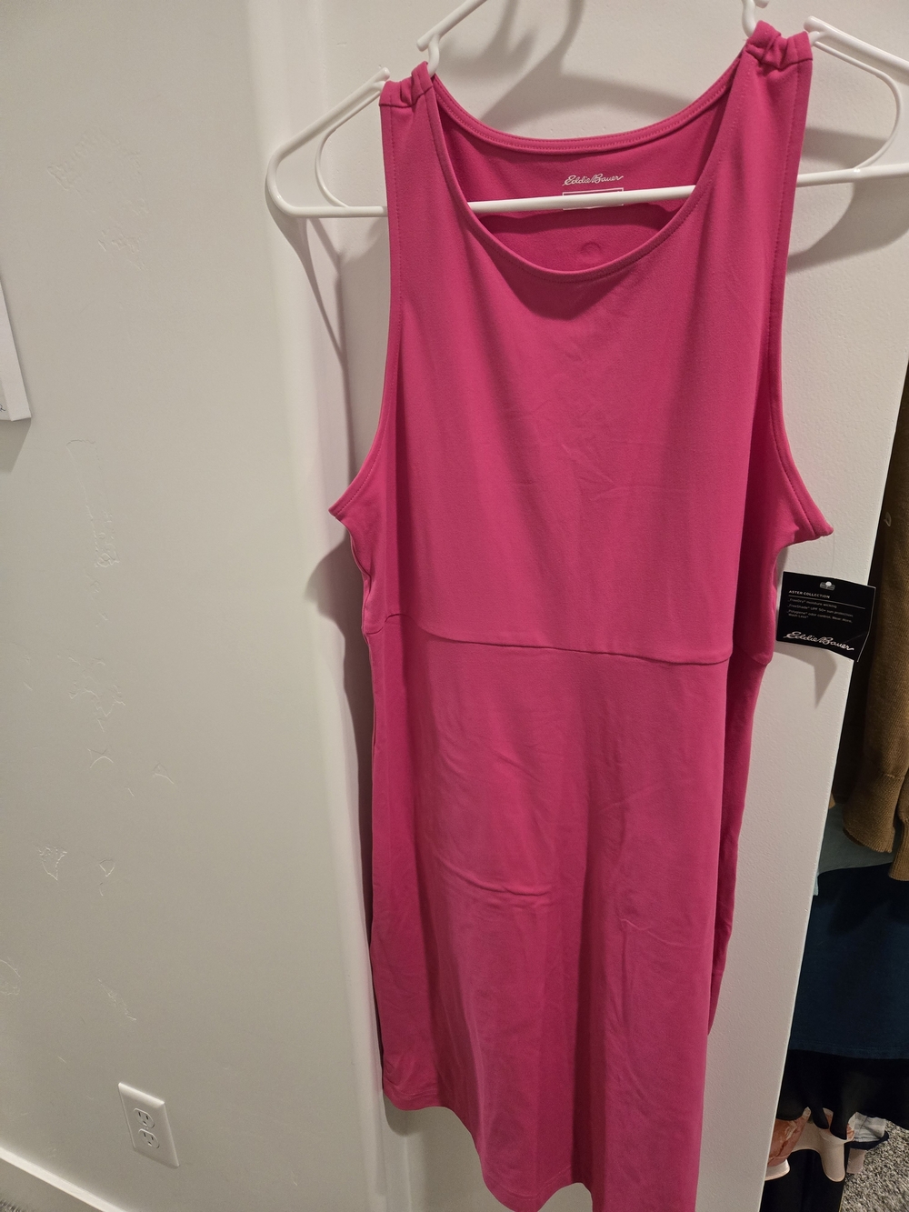 Eddie Bauer Vibrant Pink Sleeveless Tank Dress